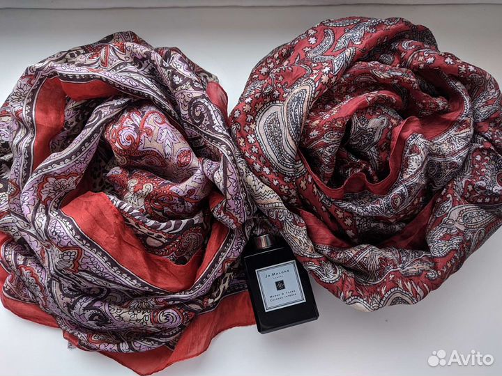 Платок/палантин/ натуральный шелк/шифон