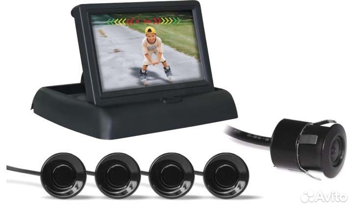 Парктроник PS-842U (4 датчика+коннекторы, жк-Диспл