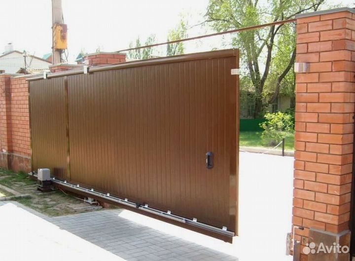 Откатные ворота с установкой