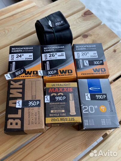 Камера велосипедная 20/24/26