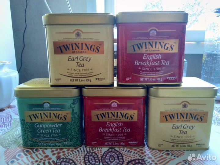 Металлические банки от чая Twinings