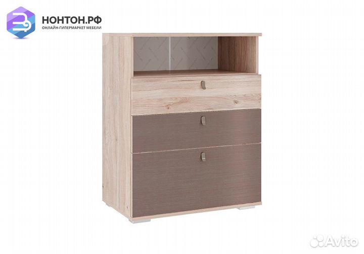 Комод Модерн 27.01 дуб мария / бронза