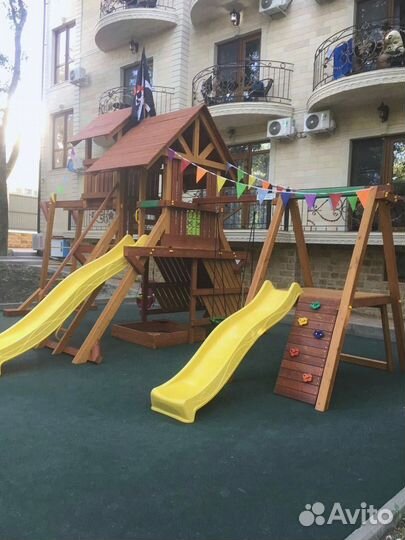 Детский комплекс песочница горка качели доставка