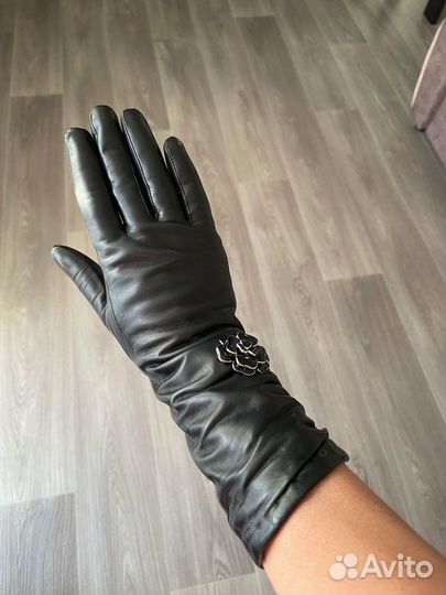Перчатки женские кожаные новые 7