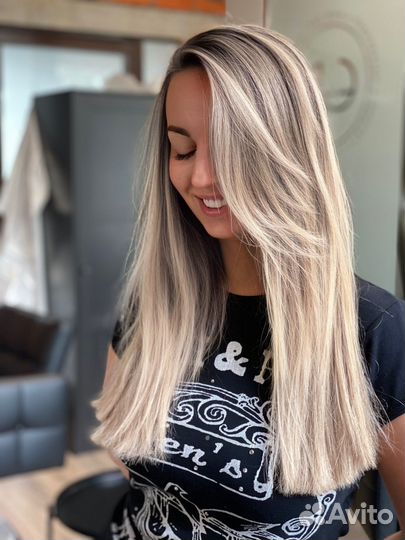 Окрашивание волос, выход из чёрного, стрижки