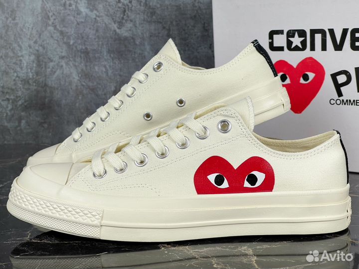 Converse Comme des Garcons Play White Low