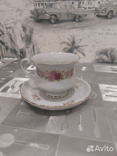 Винтажный кофейный сервиз, фарфор гдр 80-х г