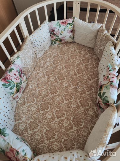 Детская кроватка-трансформер (круг-овал )