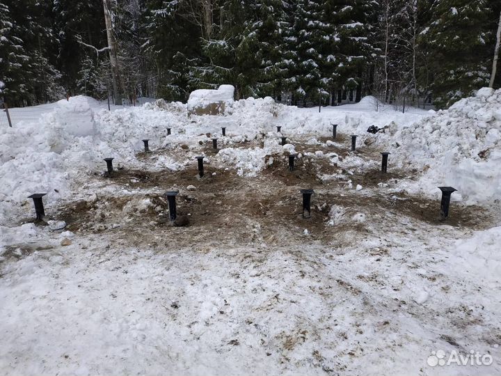 Свайно винтовой фундамент установка