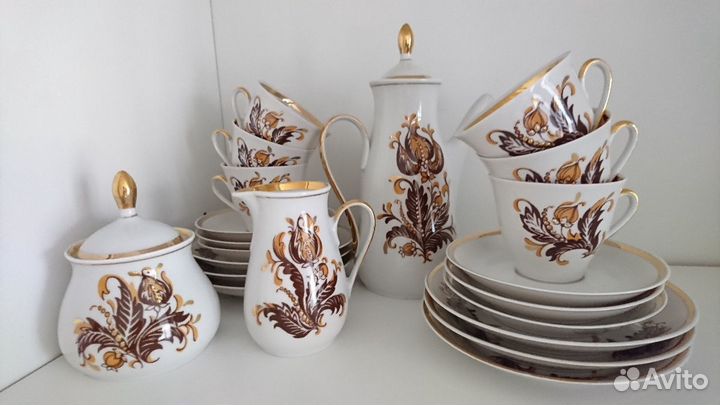 Кофейный сервиз Рижского фз новый 21 предмет