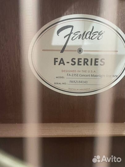 Электроакустическая гитара fender fa-235E