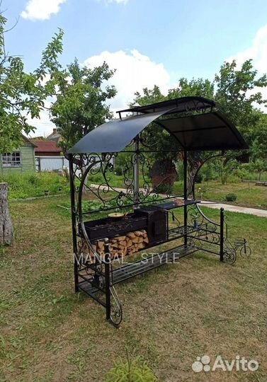 Мангал с крышей
