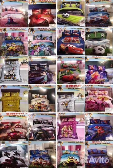 Детская полутороспальное постельное белье для дево