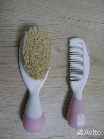 Набор Расческа и щетка Chicco натуральная щетина
