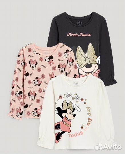 Лонгслив 116 122, C&A, комплект 3 шт