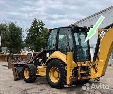 Стекло заднее цельное Caterpillar 428e/432e/434