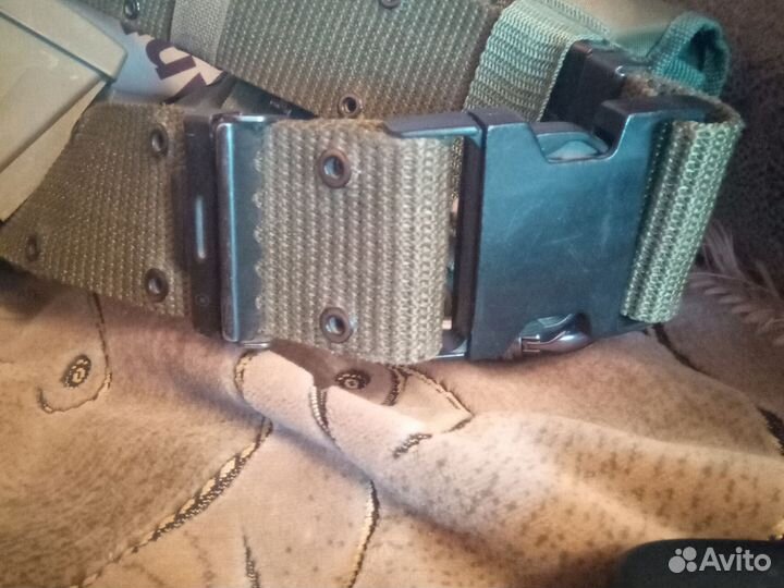 Тактический ремень US army вудланд с навеской