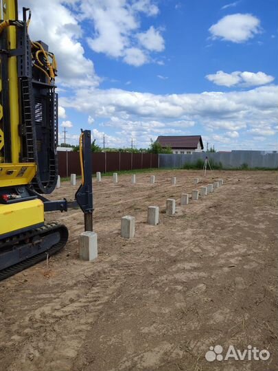 Фундамент на сваях/ Фундамент на жб сваях