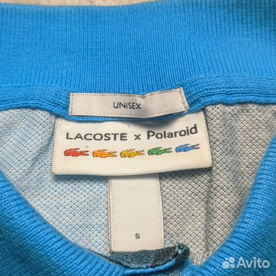 Поло Lacoste x Polaroid оригинал, type Raf Simons