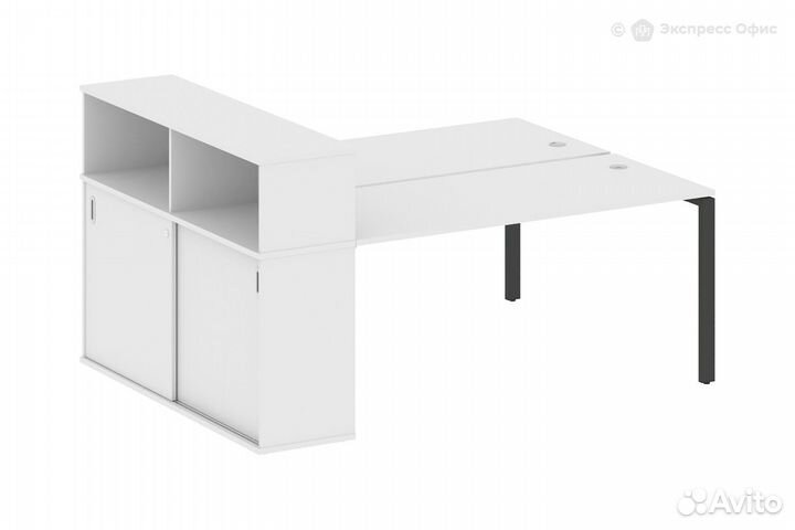 Стол-бенч двойной с опорным шкафом-купе Metal syst