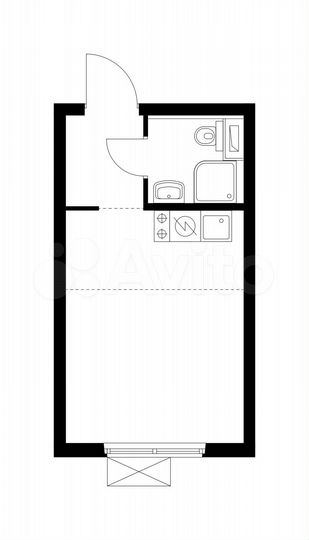 Квартира-студия, 19,8 м², 18/23 эт.