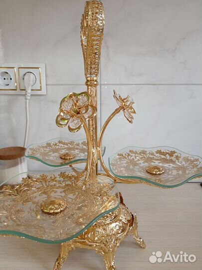 Ваза на ножке конфетница фруктовница