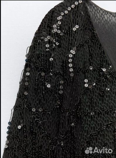 Zara Платье с пайетками, новое, М