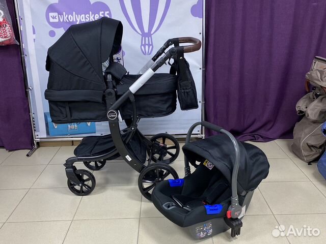 Коляска черная 2в1 и 3в1