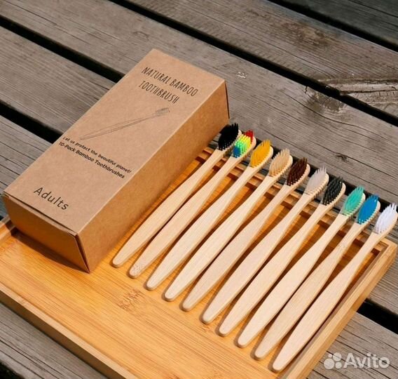 Детская бамбуковая зубная щетка