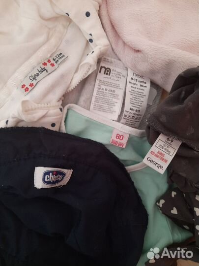 Коробка детских вещей 74-80,86