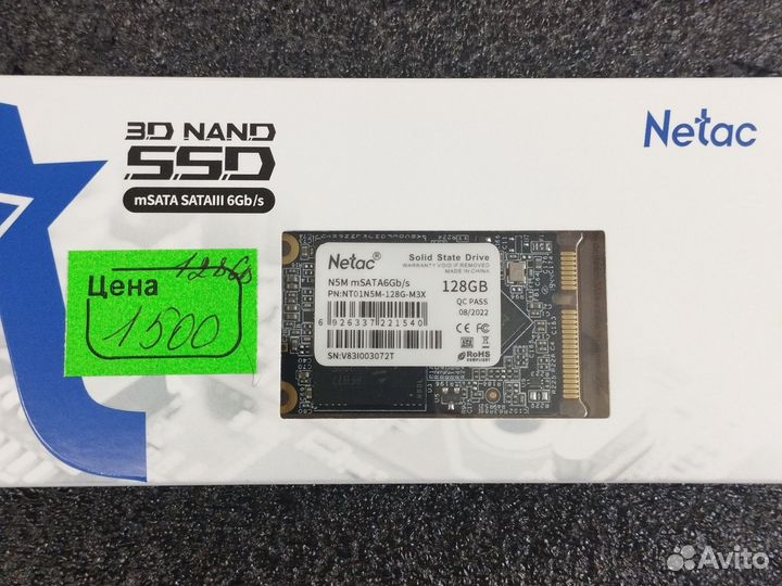 Ssd mSata Новые 128,512 Gb