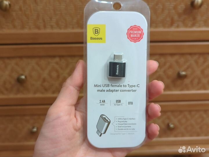 Mini USB female to type c male adapter converter