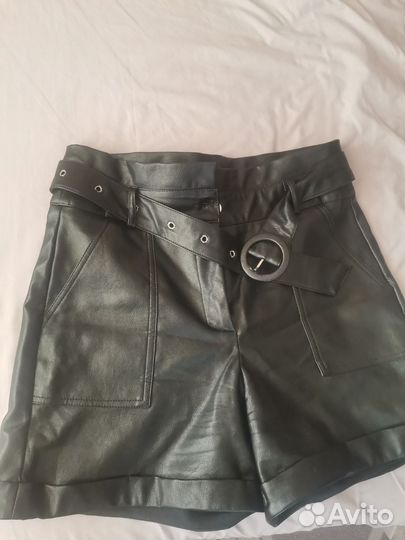 Шорты женские кожаные 44 46 размер