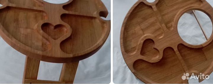 Винный столик из дуба менажница