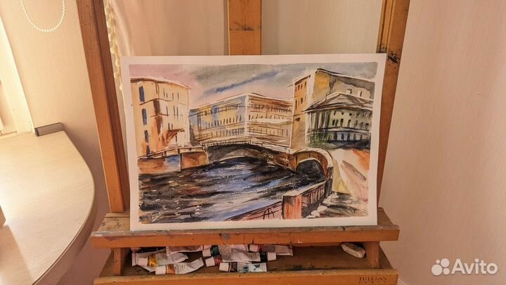 Картина / постер ручной работы / акварель