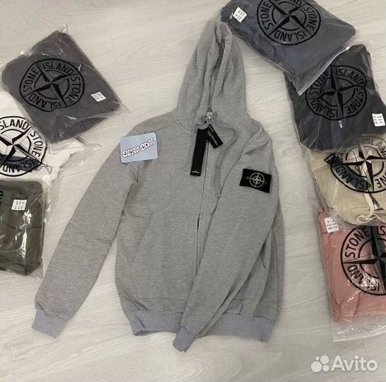 Зип худи stone island