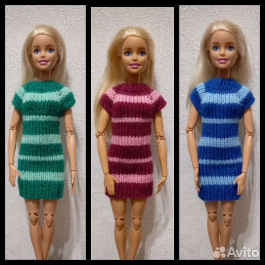 Новая вязаная одежда для кукол Барби