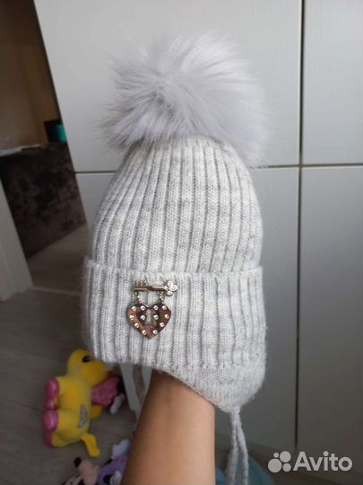 Шапка зимняя для девочки 47- 50