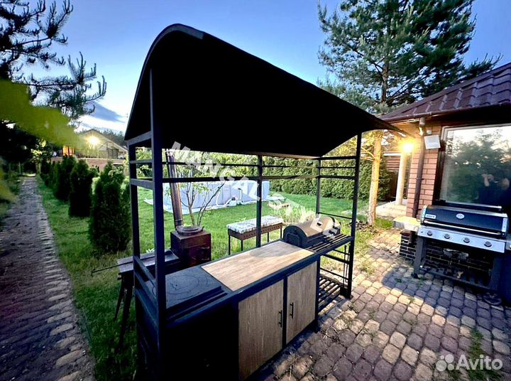 Мангал с крышей