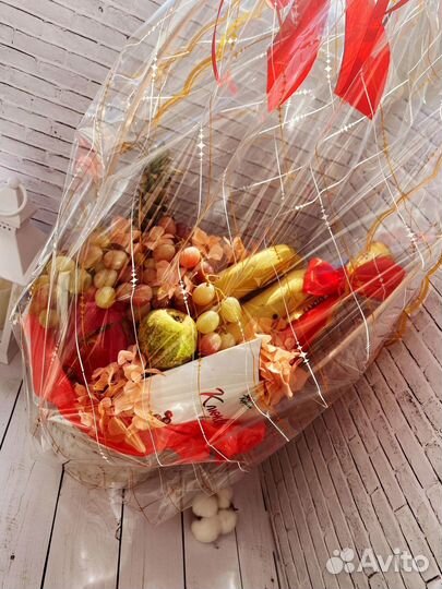 Фруктовые букеты, корзина с фруктами
