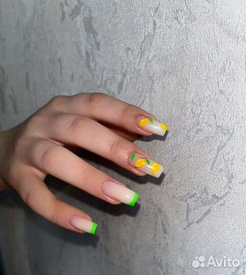 Маникюр наращивание ногтей