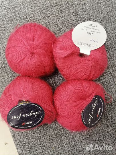 Пряжа для вязания, Ангора файн, Сеам, Италия