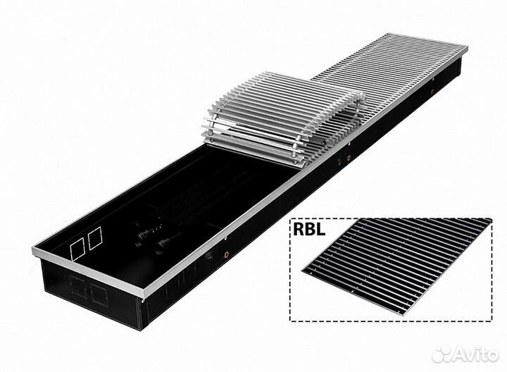 Внутрипольный конвектор Gekon Eco H08 L140 T18