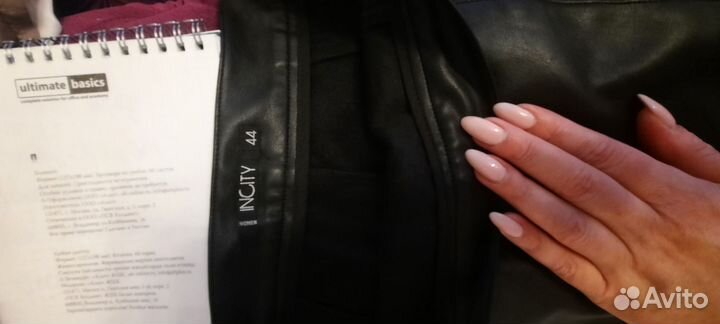 Юбка кожаная 44