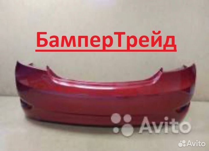 Крашеный бампер задний Хендай Солярис 11-14