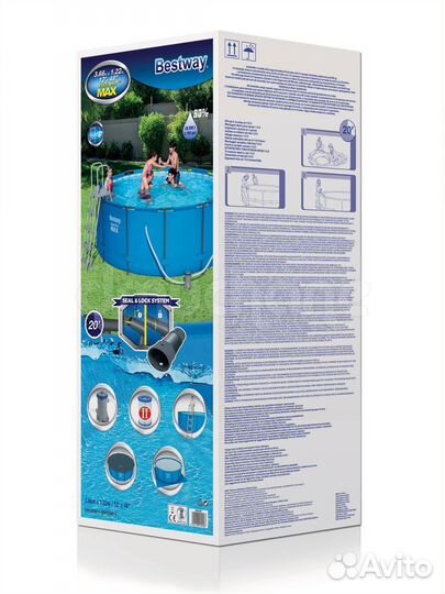 Каркасный бассейн 366х122 см 10250л Bestway 15420