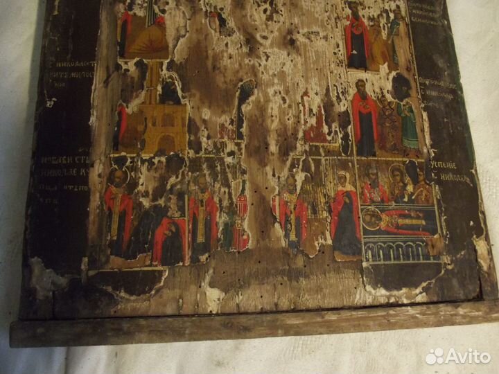 Икона Святитель Николай Чудотворец с житиями