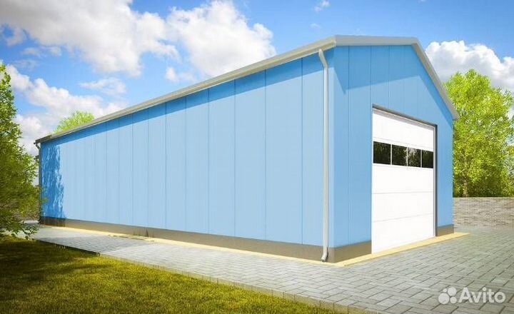 Гараж из сэндвич панелей