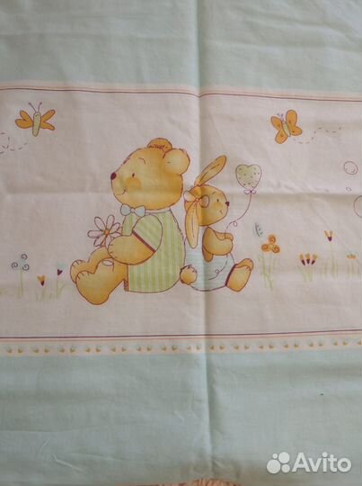 Бортики в кроватку + постельное белье