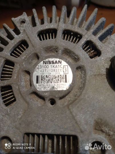 Генератор nissan qashqai j10